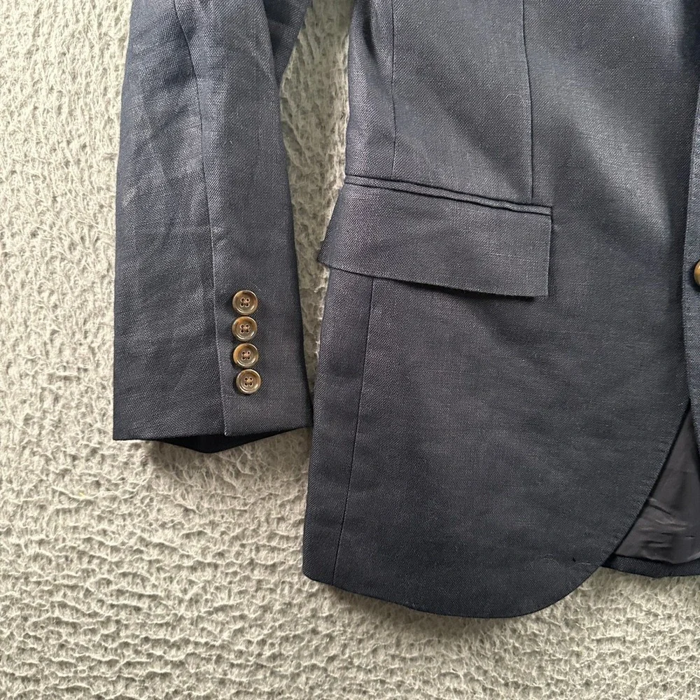 JCrew Ludlow Jacket Mens 36 Irish Linen Navy Two Button Sport‎ Coat Summer